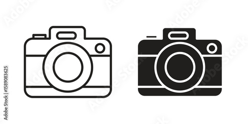 Camera icon for web designs. editable pictogram.