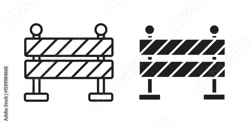 Barrier icon for web designs. editable pictogram.