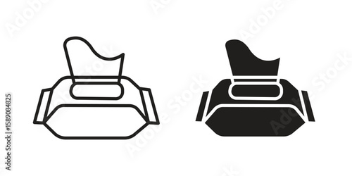 baby wipe icon for web designs. editable pictogram.
