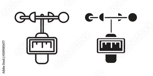 Anemometer icon for web designs. editable pictogram.