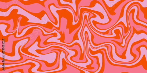 Psychedelic trippy y2k retro background swirl. Simple vector illustration. Groovy wave print. Vintage background. Psychedelic groovy spiral