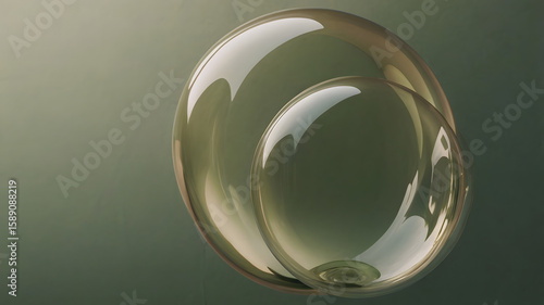 Geometric shapes: Pastel spheres abstract background