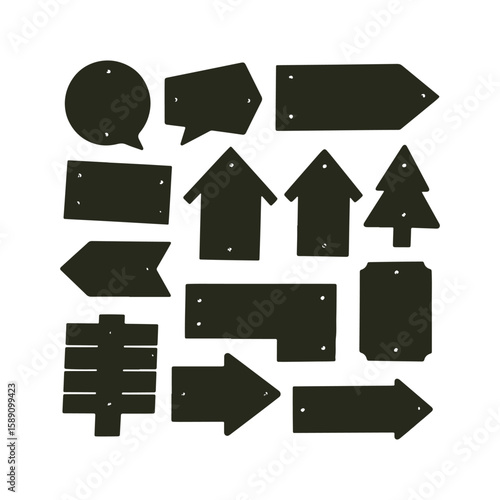 Blank Signage and Directional Icons