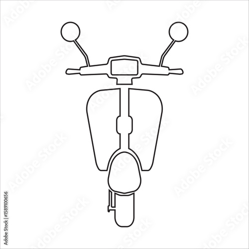 scooter icon in line style