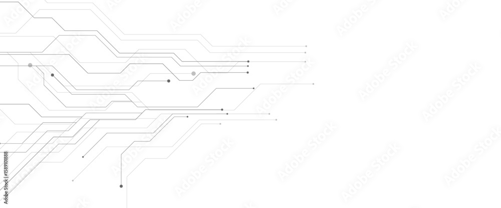 Obraz premium Vector digital lines graphic abstract technology background circuit board