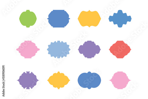 Badges Emblem Design Glyph with outline- SET 12
