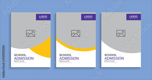 School admission social media post and brochure design. back to school banner design set. Back to school admission promotion banner. school admission template for social media ad.