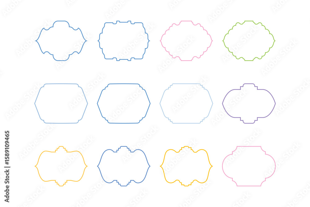 Obraz premium Badges Emblem Design outline- SET 12