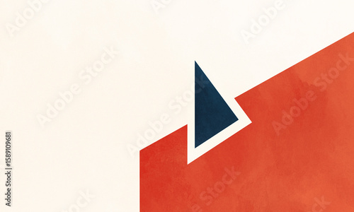 Free Download Aesthetic abstract minimal shapes. copy space for text., minimalism and abstract art . Tranquil drawing with deep color. Sketch for - GFXLoad