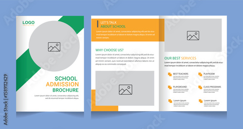 Kids School Admission Brochure or Social Media Post template, school admission banners, Back to School admission, flyer, banner social media post template