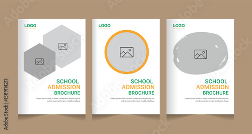 School admission social media post and brochure design. back to school banner design set. Back to school admission promotion banner. school admission template for social media ad.
