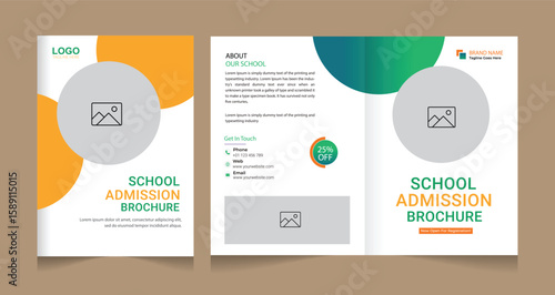 School admission social media post and brochure design. back to school banner design set. Back to school admission promotion banner. school admission template for social media ad.