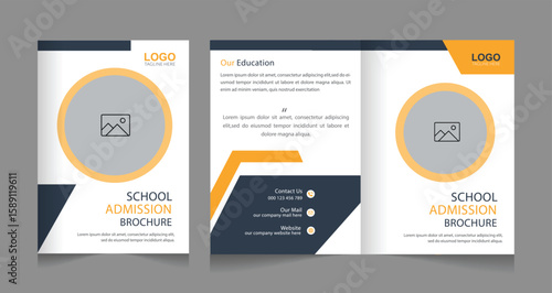 Study ‍admission abroad brochure design banner design. higher education social media post banner design set. school admission promotion banner. school admission template for social media ad.