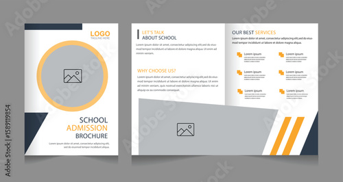 Study ‍admission abroad brochure design banner design. higher education social media post banner design set. school admission promotion banner. school admission template for social media ad.