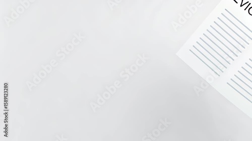 Eviction Notice - Minimal Legal Document Held in Hand on White Background, Symbol of Cold Bureaucracy