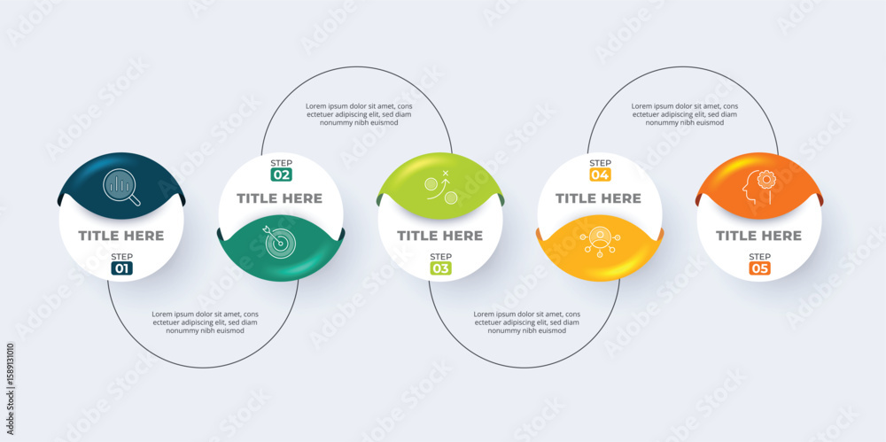Loop infographic loop circle diagram. Business presentation template.