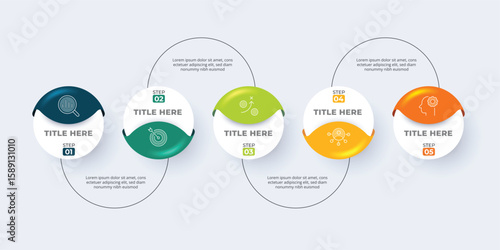 Loop infographic loop circle diagram. Business presentation template.