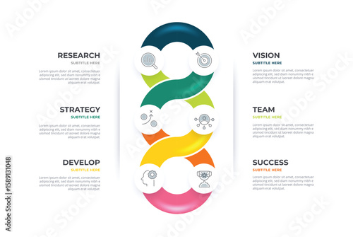 Loop infographic loop circle diagram. Business presentation template.