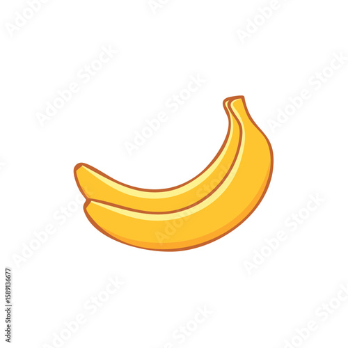 Two yellow cartoon bananas on a black background.