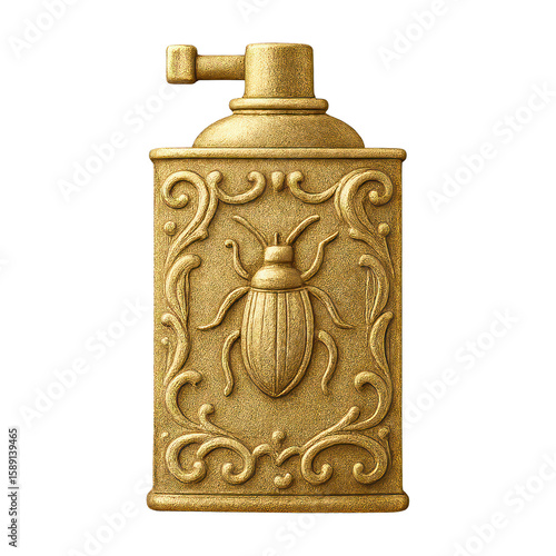 Wallpaper Mural PNG Golden ornate insect spray bottle Torontodigital.ca