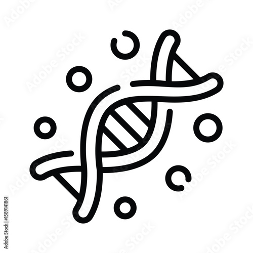 Grab this linear icon of dna molecular strand