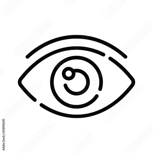 A customizable outline icon of human eye
