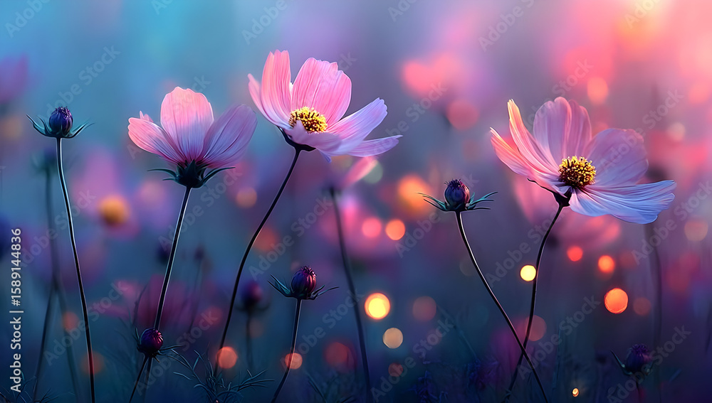 Vibrant blossoms illuminated by soft light create a dreamy atmosphere. The delicate petals and soothing colors invite serenity and natural beauty into any space. Vibrant blossoms illuminated by soft light create a dreamy atmosphere. The delicate petals and soothing colors invite serenity and natural beauty into any space.