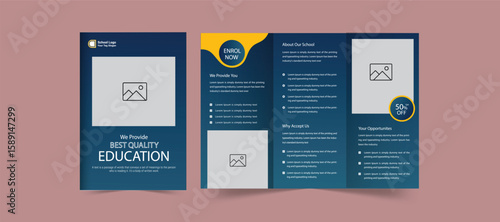 Kids School Admission Brochure or Social Media Post template, school admission banners, Back to School admission, flyer, banner social media post template