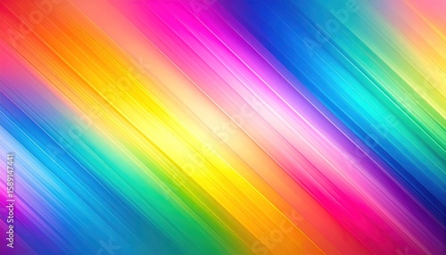 Wallpaper Mural Abstract diagonal color smear in a vibrant rainbow spectrum with a gradient background Torontodigital.ca