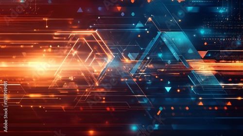 Tech Infused Futuristic Background High Tech Digital Design with Cutting Edge Aesthetic