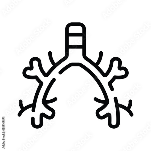 Grab this outline icon of bronchus system
