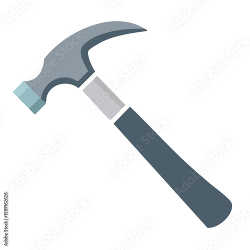 Isolated Hammer Tool Construction Renovation Repair Building Carpentry Handyman Equipment Illustration