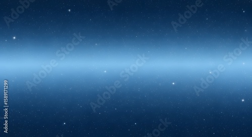 Blue gradient background with scattered white star particles