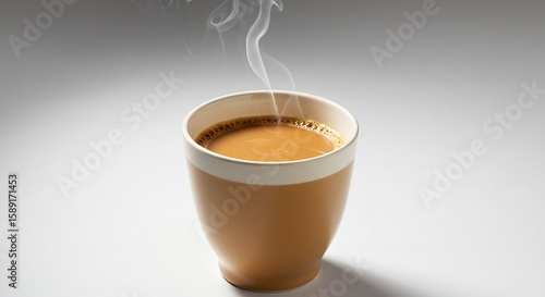 Warme thee kop dampende thee zacht verlicht. AI Generated