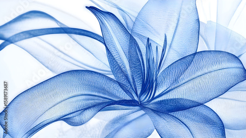 Delicate blue translucent flower