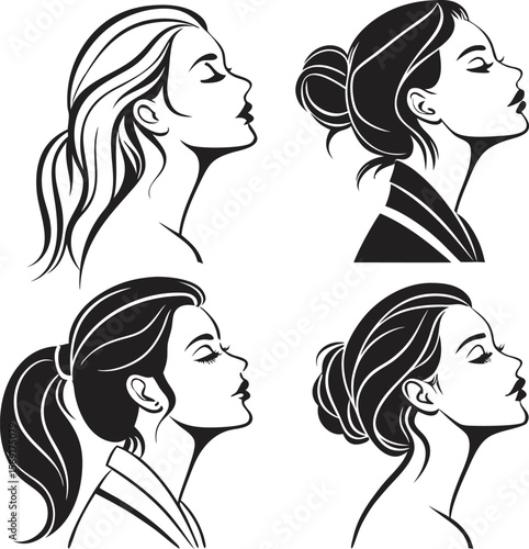 woman silhouette illustration 