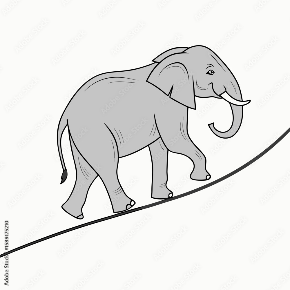 Fototapeta premium elephant vector illustration