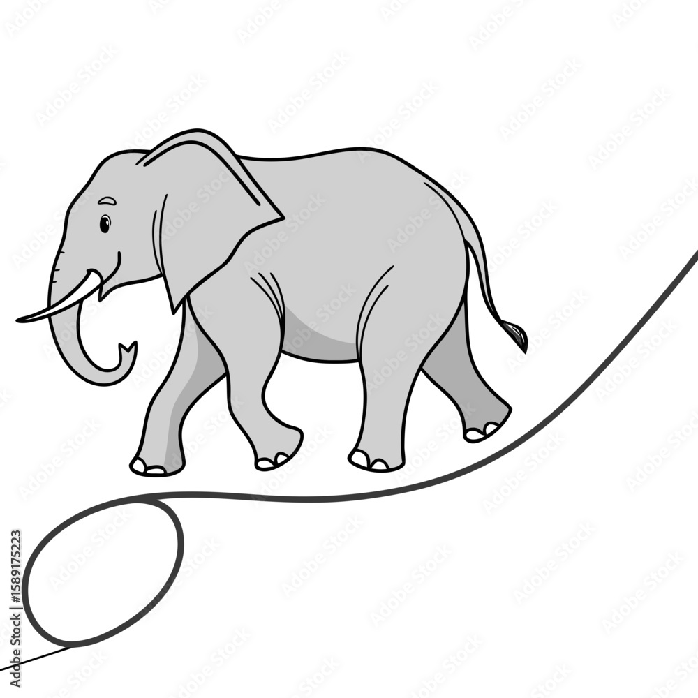 Obraz premium elephant vector illustration