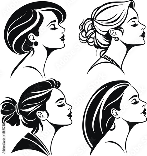 woman silhouette illustration 