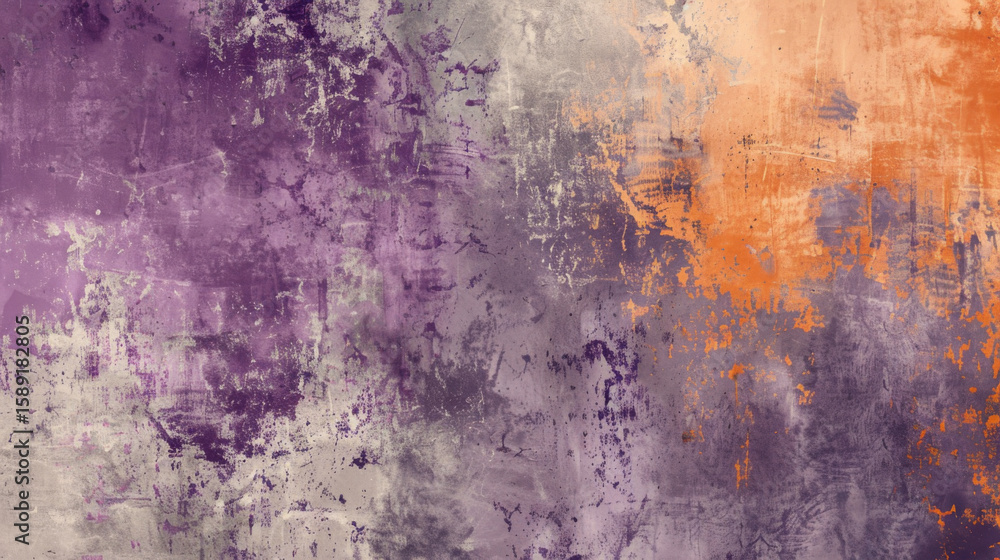 Obraz premium Purple and Orange Grunge Textured Background, Generative AI Illustration