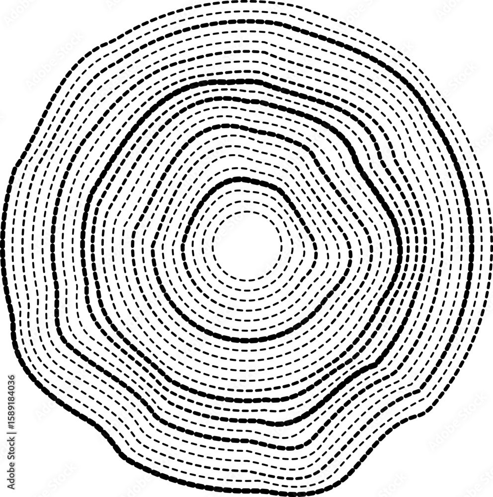 Fototapeta premium Circle featuring a vortex composed of swirling organic line patterns spiraling inward with dynamic radial motion.
