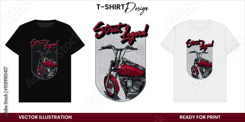 Vintage Side Classic Bike Vector T-shirt Design or Print and Sticker