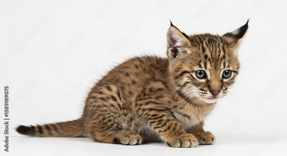 Obraz premium 愛らしい子猫 柔らかな光浴びて 穏やかに佇む. AI Generated