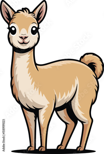  Vicuna with a gentle and curious personality