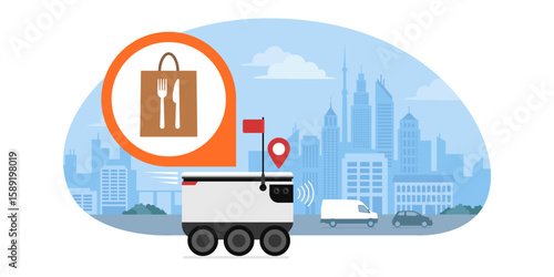 Autonomous robot delivering food and groceries at home