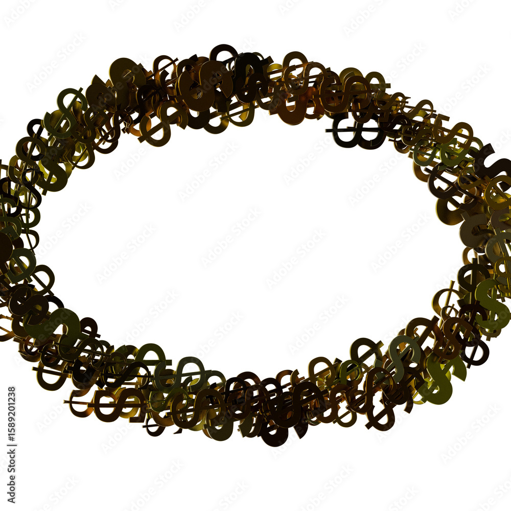 Obraz premium US Dollar sign symbols 3d close up