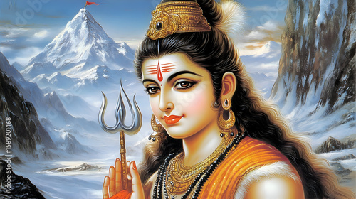 Hindu deity portrait image