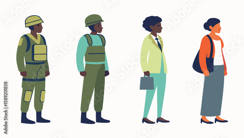 Military personnel and civilians soldier people