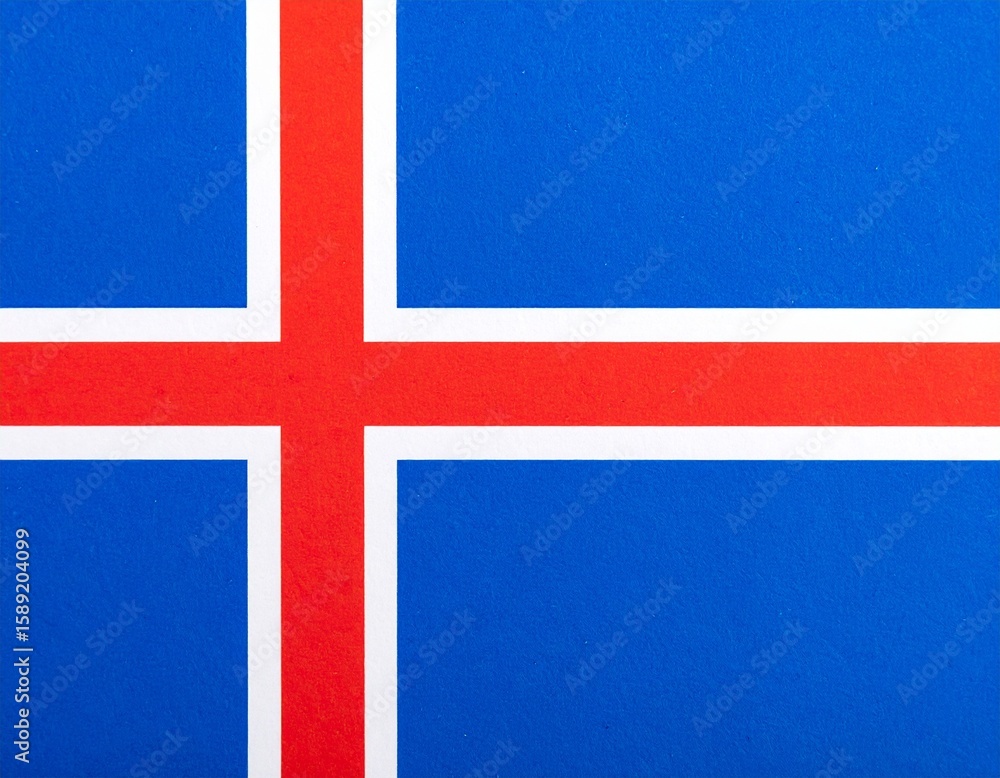 Naklejka premium 画用紙に印刷されたアイスランドの国旗の背景