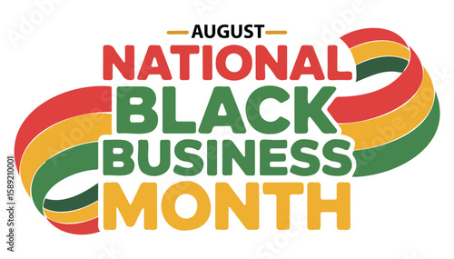 National Black Business Month Logo for August Support Black Entrepreneurs
